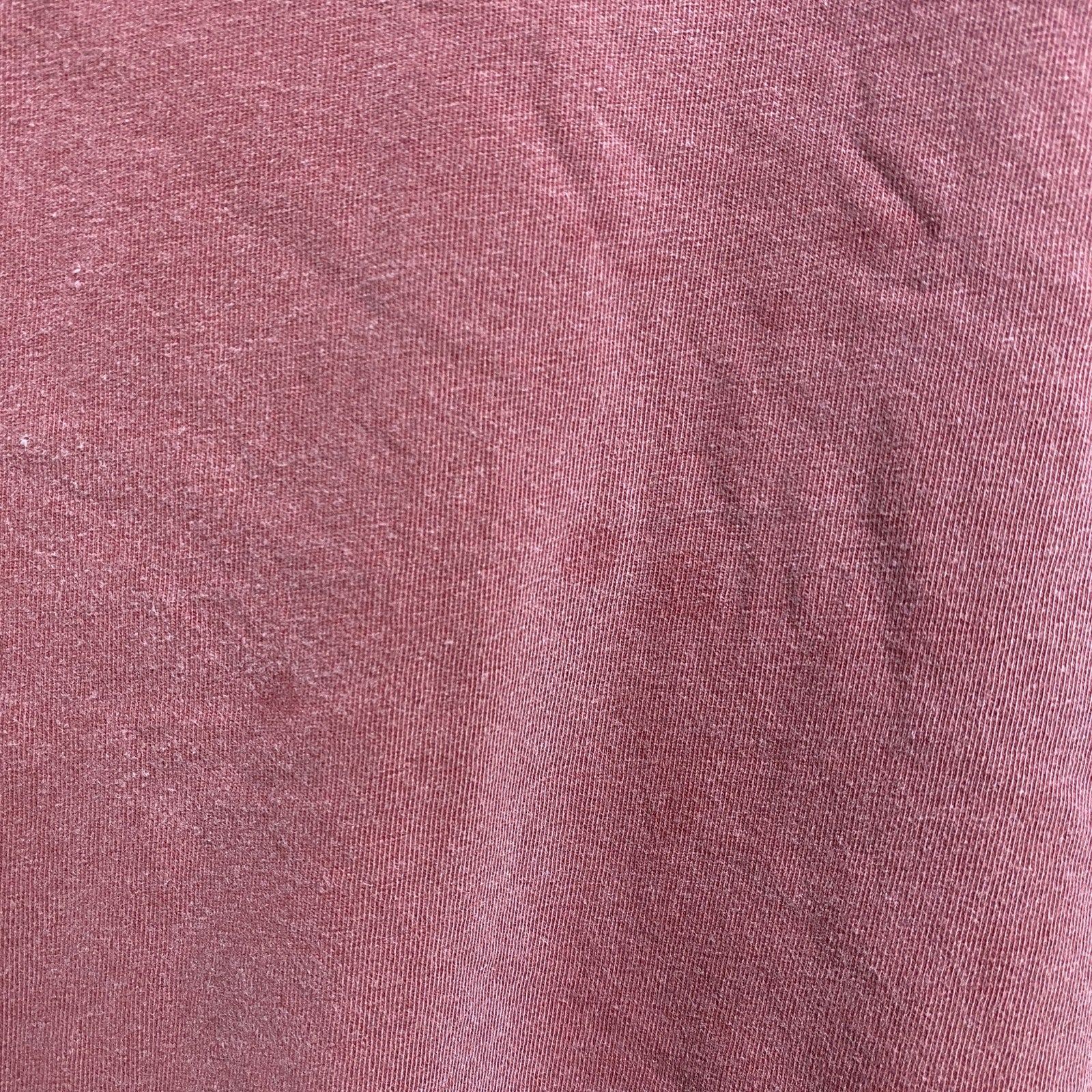 古着 used　OCEAN MAGIC　半袖ワンポイントTシャツ　バックプリント　くすみカラー　褪せ感　ピンク　ビッグシルエット