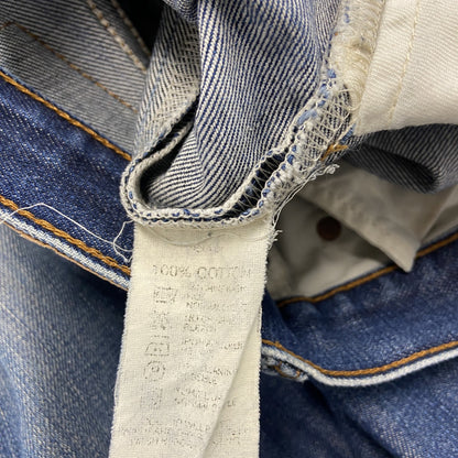 Levi's　リーバイス　512　ダメージデニムパンツ/ジーンズ　縦落ち　フェード　ジップフライ　インディゴ　34サイズ