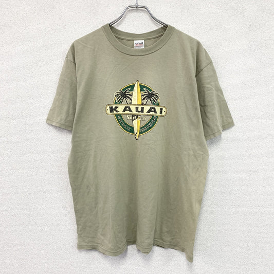 anvil　アンビル　半袖プリントTシャツ　カーキ　Lサイズ