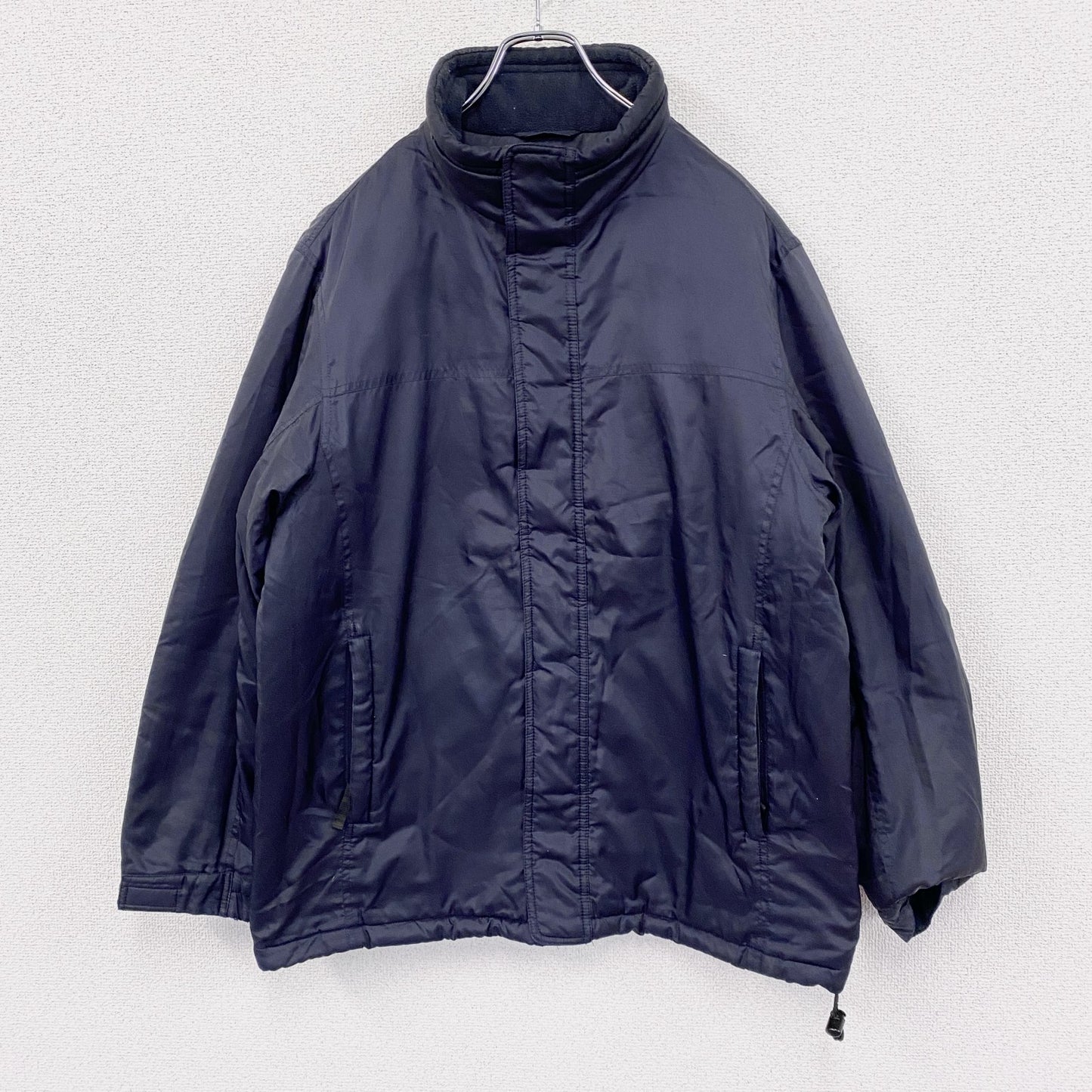 90s～　OLD UNIQLO　オールドユニクロ　中綿ジャケット　比翼仕立て　ヴィンテージ　ネイビー　Mサイズ
