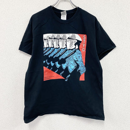 GILDAN　ギルダン　スティックトゥユアガンズ　半袖プリントTシャツ　バンドT　黒　ブラック　Lサイズ