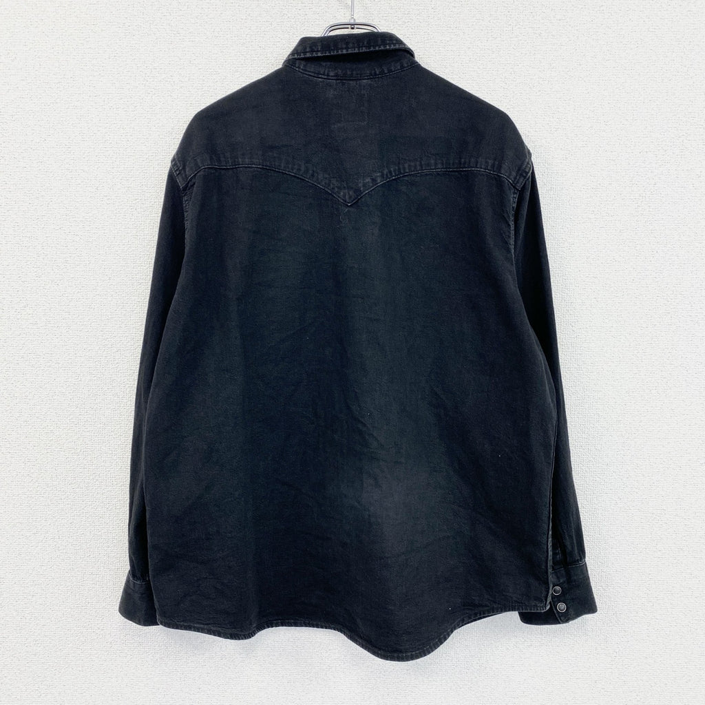 Levi's　リーバイス　長袖ブラックデニムシャツ　ウエスタンシャツ　ショートホーン　黒　ブラック　XLサイズ