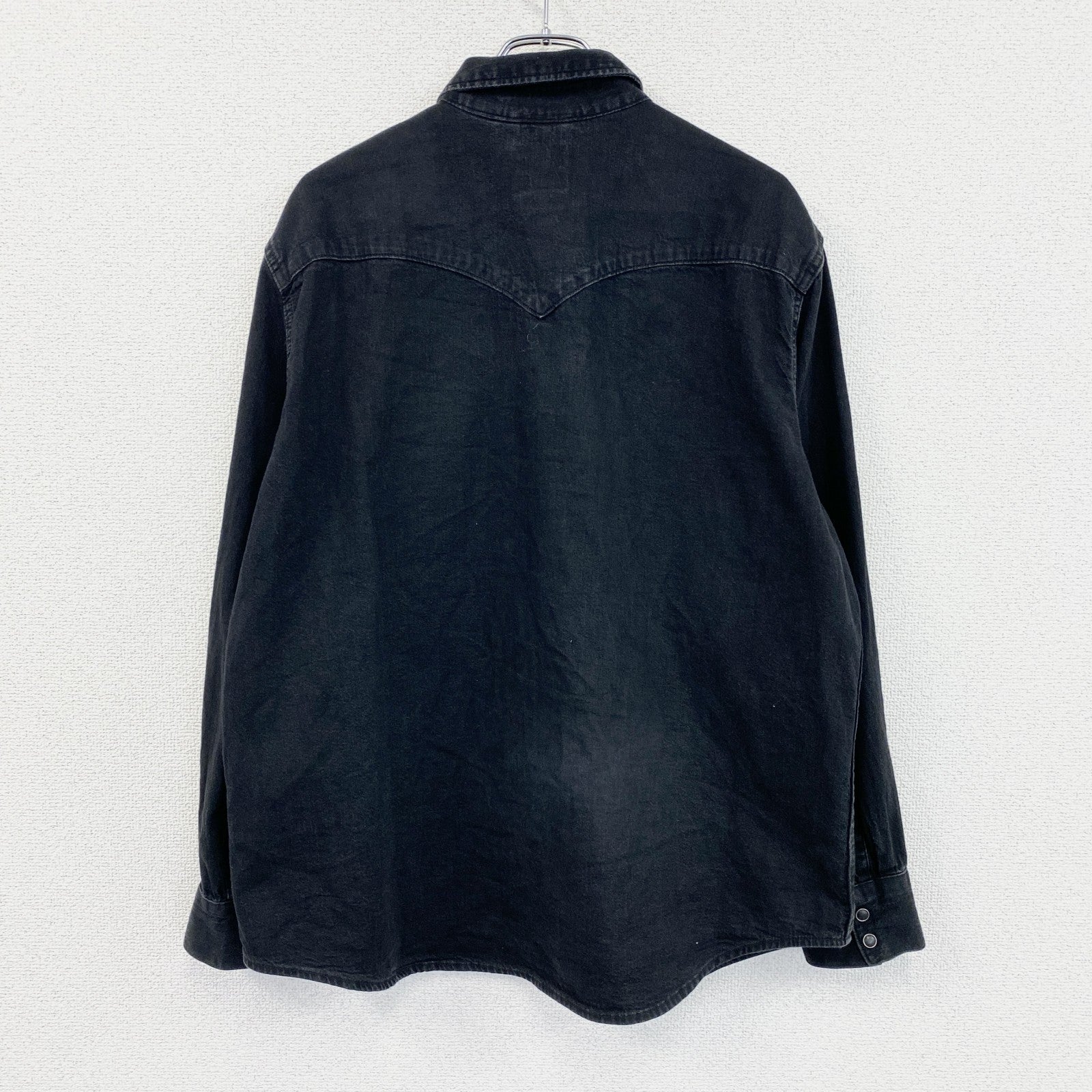 Levi's　リーバイス　長袖ブラックデニムシャツ　ウエスタンシャツ　ショートホーン　黒　ブラック　XLサイズ