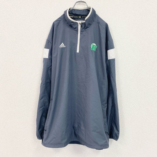 adidas　アディダス　プルオーバージャケット　ハーフジップ　グレー　3XLサイズ
