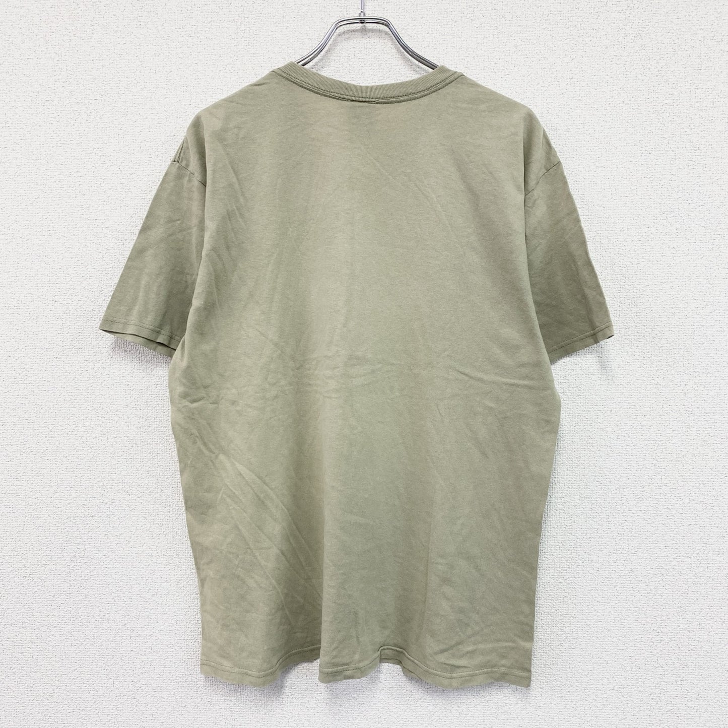 anvil　アンビル　半袖プリントTシャツ　カーキ　Lサイズ