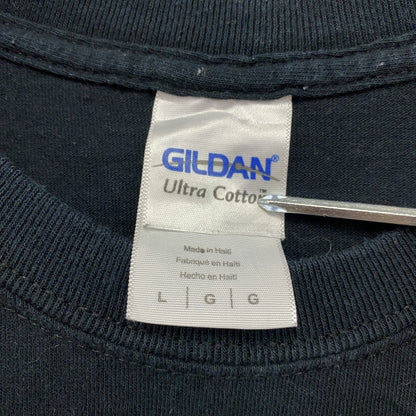 GILDAN　ギルダン　スティックトゥユアガンズ　半袖プリントTシャツ　バンドT　黒　ブラック　Lサイズ