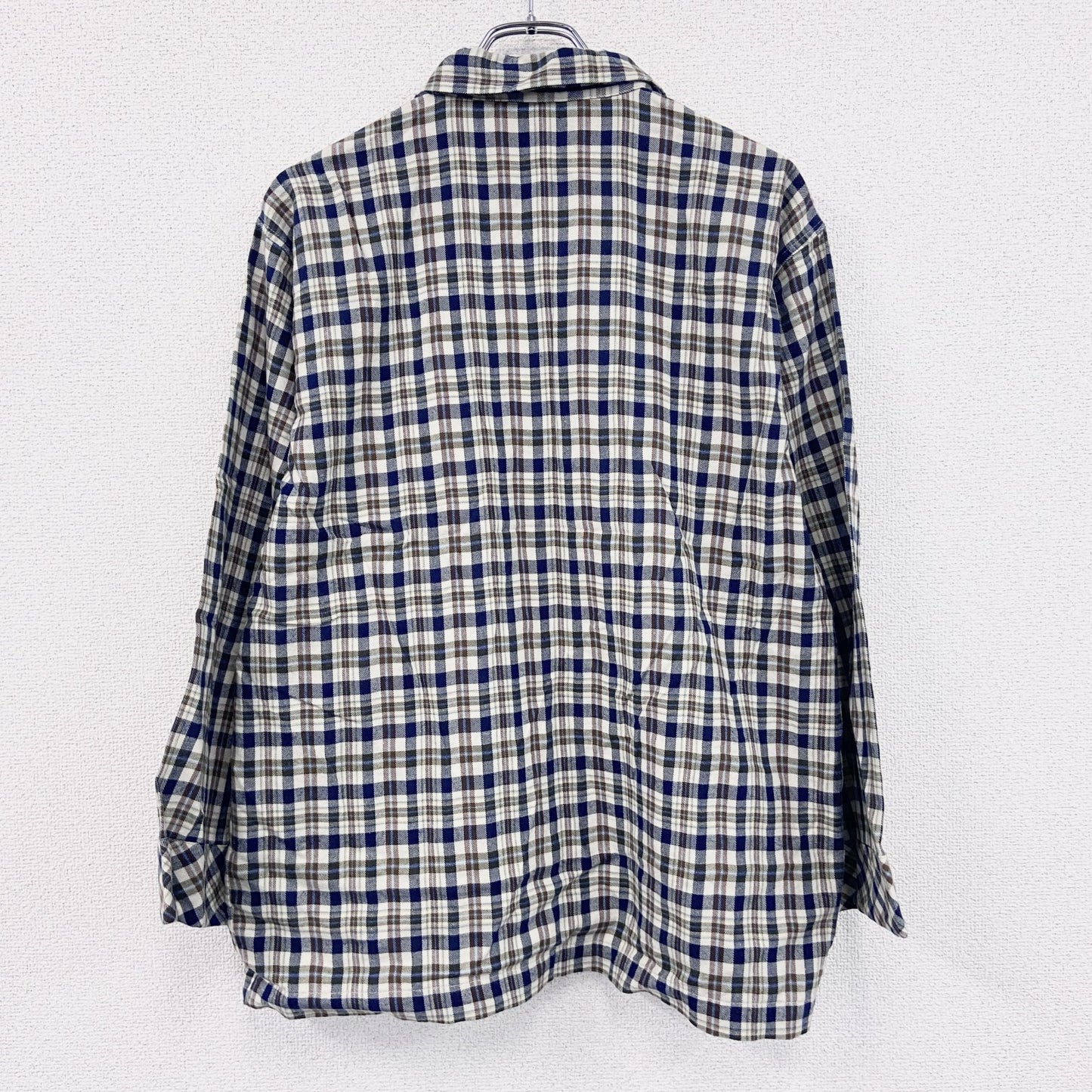 Aquascutum　アクアスキュータム　長袖シャツ　クラブチェックシャツ　チェック柄　マルチカラー　Mサイズ
