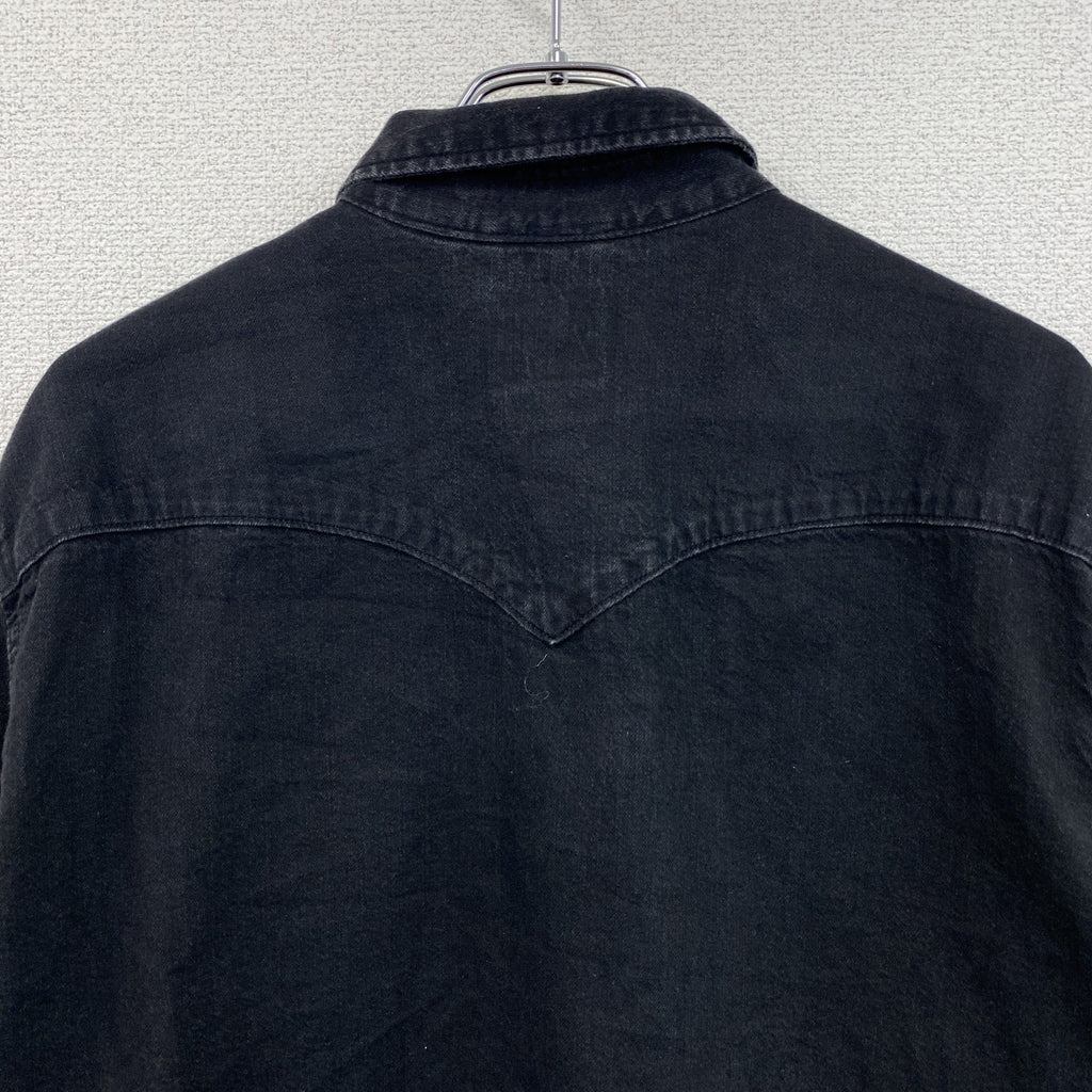 Levi's　リーバイス　長袖ブラックデニムシャツ　ウエスタンシャツ　ショートホーン　黒　ブラック　XLサイズ