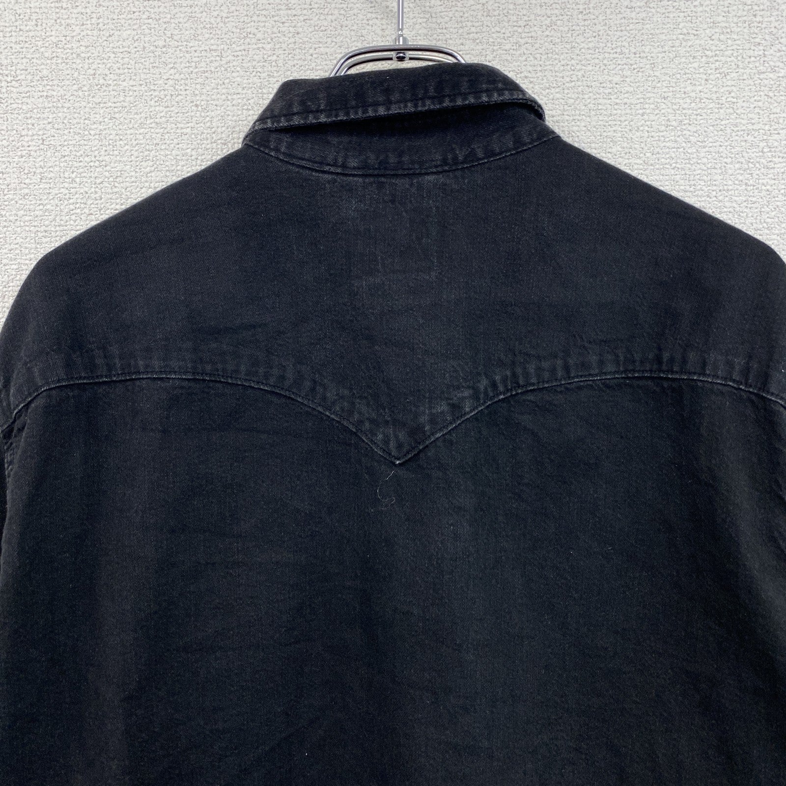 Levi's　リーバイス　長袖ブラックデニムシャツ　ウエスタンシャツ　ショートホーン　黒　ブラック　XLサイズ
