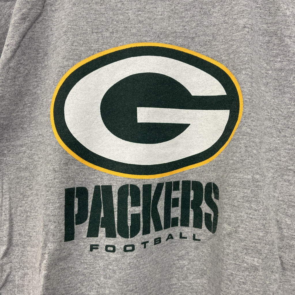 古着 used　NFL　半袖オフィシャルプリントTシャツ　グリーンベイパッカーズ　アメフト　クルーネック　グレー　Mサイズ