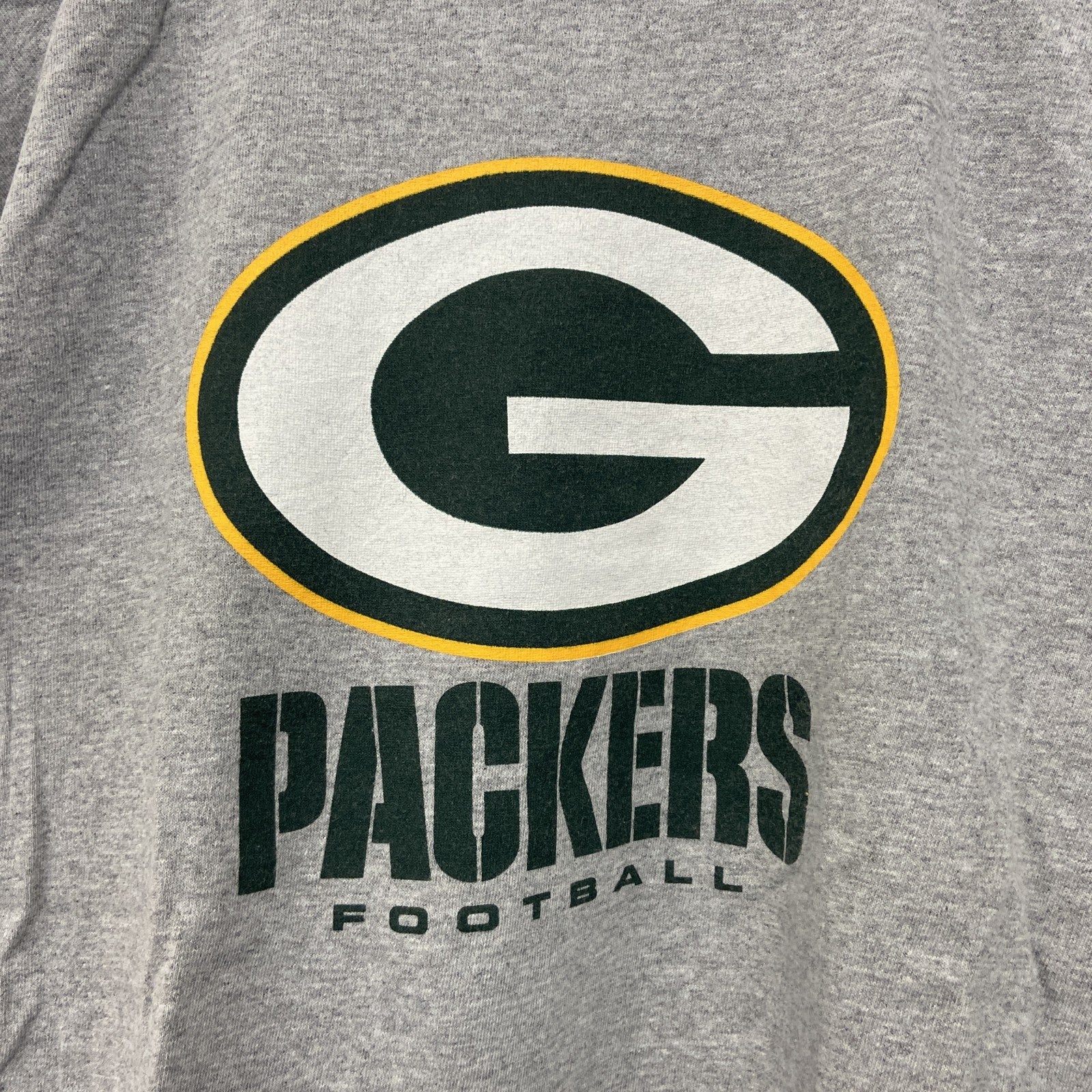 古着 used　NFL　半袖オフィシャルプリントTシャツ　グリーンベイパッカーズ　アメフト　クルーネック　グレー　Mサイズ