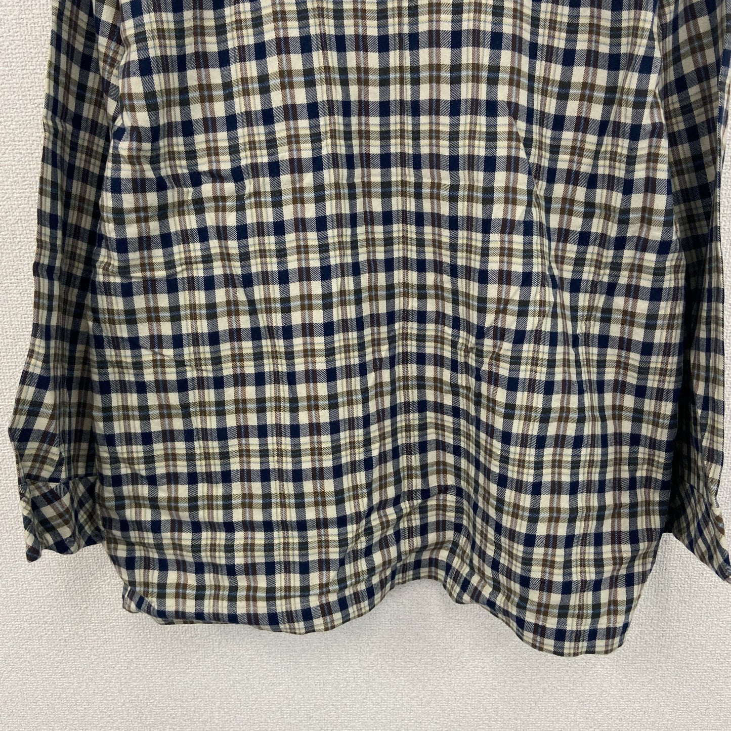Aquascutum　アクアスキュータム　長袖シャツ　クラブチェックシャツ　チェック柄　マルチカラー　Mサイズ