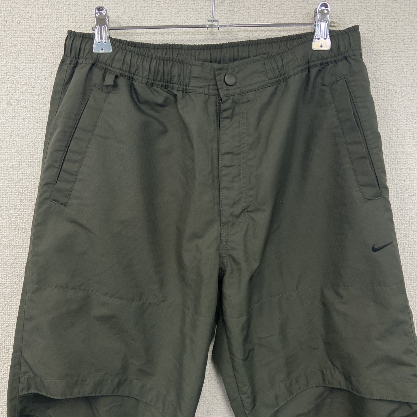 00s　NIKE　ナイキ　CLIMA-FIT　ピステパンツ　ハーフパンツ　TECH　ヴィンテージ　カーキ　Mサイズ
