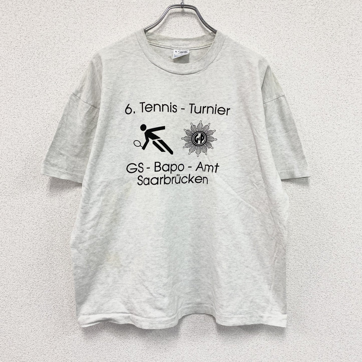 90s　SCREEN STARS　スクリーンスターズ　半袖プリントTシャツ　テニス　グレー　XLサイズ