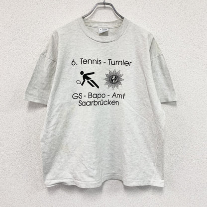 90s　SCREEN STARS　スクリーンスターズ　半袖プリントTシャツ　テニス　グレー　XLサイズ