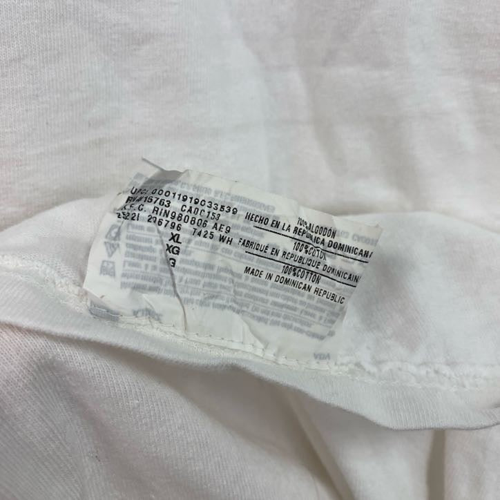 Champion　チャンピオン　半袖プリントTシャツ　英字プリント　クルーネック　現行　白　ホワイト　XLサイズ
