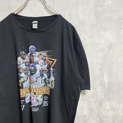 古着 used　GILDAN ギルダン　半袖プリントTシャツ　FIESTA BOWL　カレッジフットボール　黒　XLサイズ