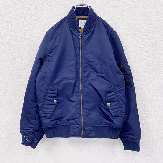 GAP　ギャップ　MA-1　フライトジャケット　ナイロンジャケット　中綿入り　キルティング　紺　ネイビー　Sサイズ