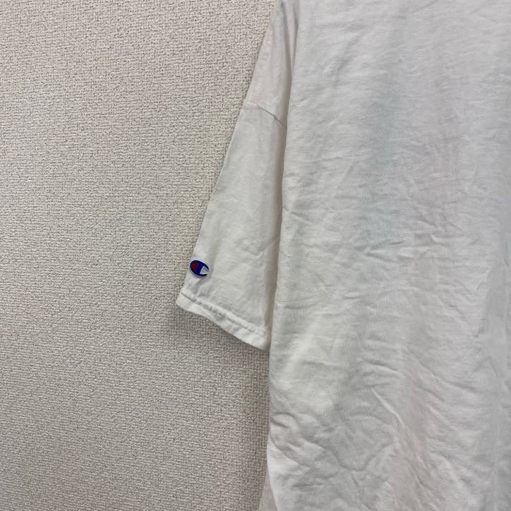 Champion　チャンピオン　半袖プリントTシャツ　英字プリント　クルーネック　現行　白　ホワイト　XLサイズ