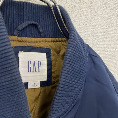 GAP　ギャップ　MA-1　フライトジャケット　ナイロンジャケット　中綿入り　キルティング　紺　ネイビー　Sサイズ