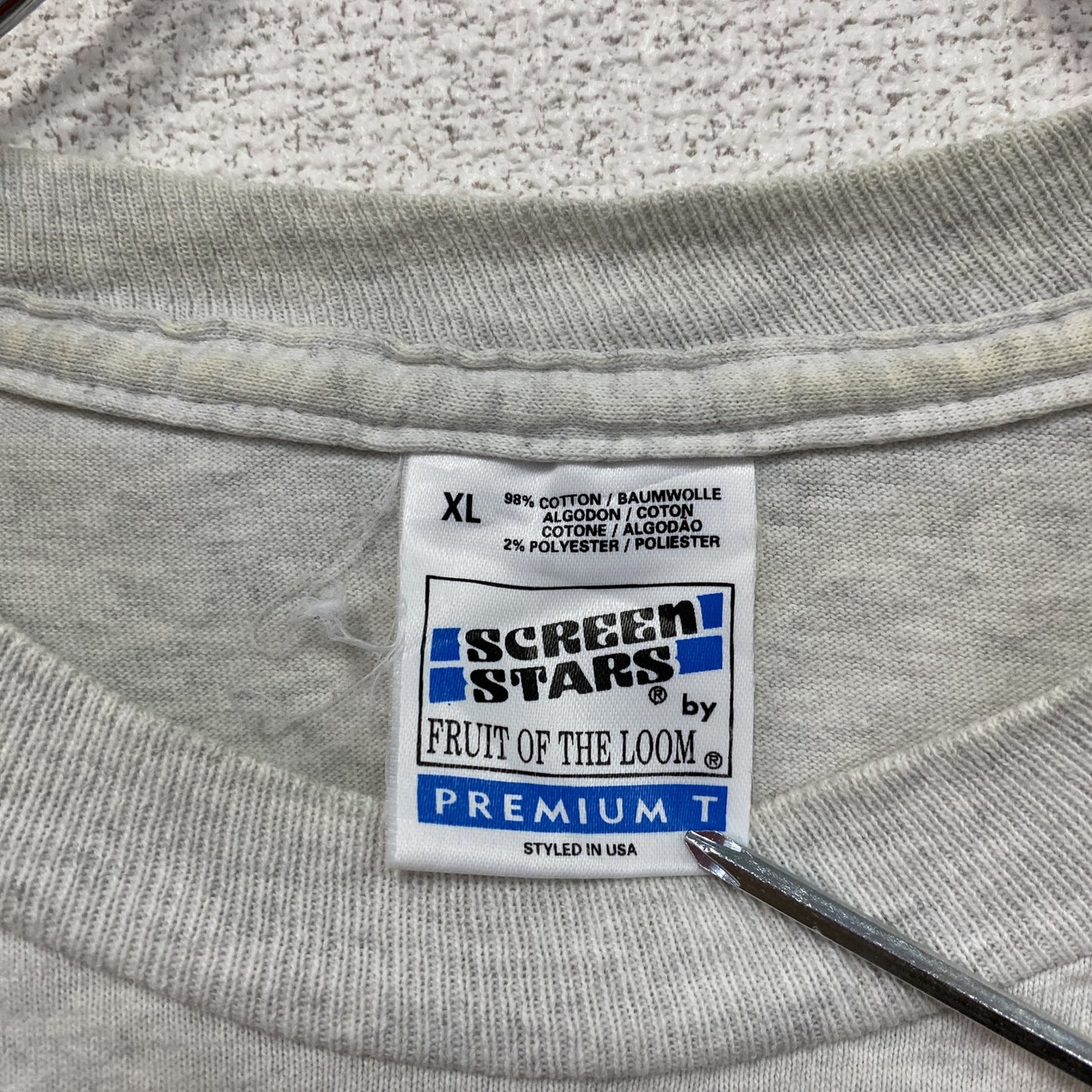 90s　SCREEN STARS　スクリーンスターズ　半袖プリントTシャツ　テニス　グレー　XLサイズ