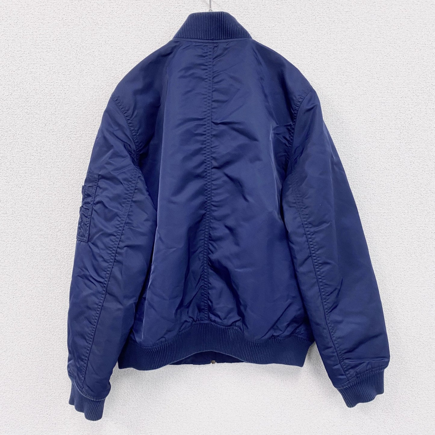 GAP　ギャップ　MA-1　フライトジャケット　ナイロンジャケット　中綿入り　キルティング　紺　ネイビー　Sサイズ