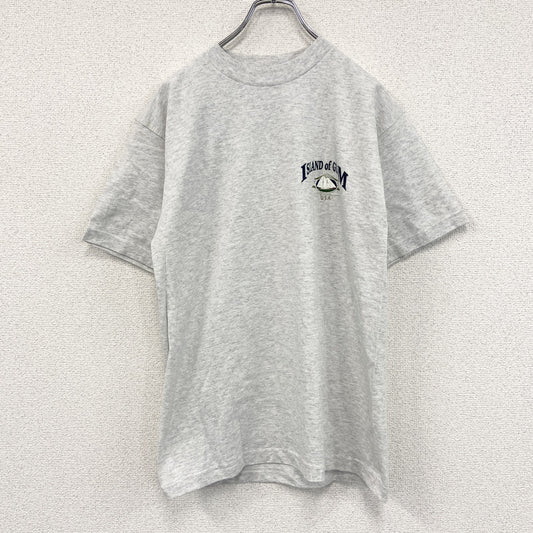 00s　ALSTYLE APPAREL　半袖プリントスーベニアＴシャツ　グアム　両面プリント　ヴィンテージ　霜降りグレー　Mサイズ