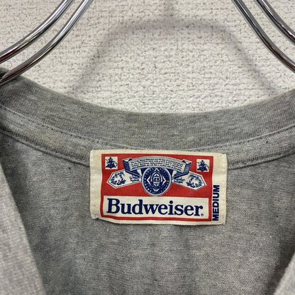 Budweiser　バドワイザー　半袖プリントTシャツ　シングルステッチ　グレー　Mサイズ