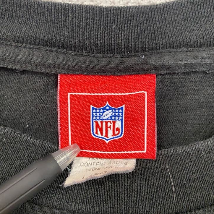 NFL　長袖プリントTシャツ　EAGLES　黒　ブラック　Lサイズ