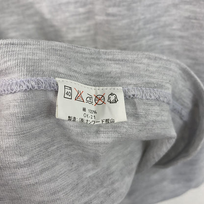 00s　オンワード樫山　松本零士　湧永製薬　半袖Tシャツ　コラボT　染み込みプリント　シングルステッチ　霜降りグレー　