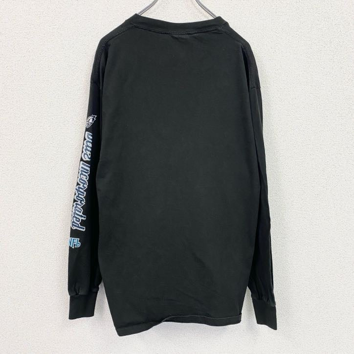 NFL　長袖プリントTシャツ　EAGLES　黒　ブラック　Lサイズ