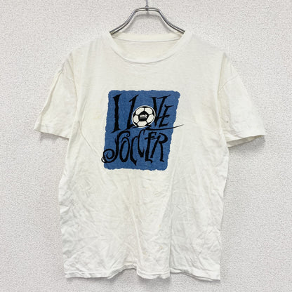 半袖プリントTシャツ　シングルステッチ　白　ホワイト
