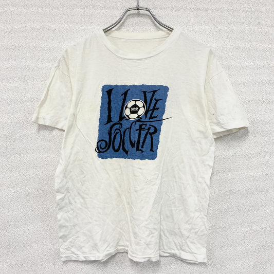 半袖プリントTシャツ　シングルステッチ　白　ホワイト