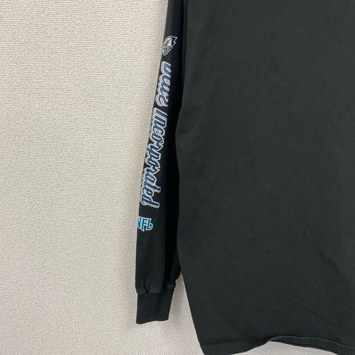 NFL　長袖プリントTシャツ　EAGLES　黒　ブラック　Lサイズ