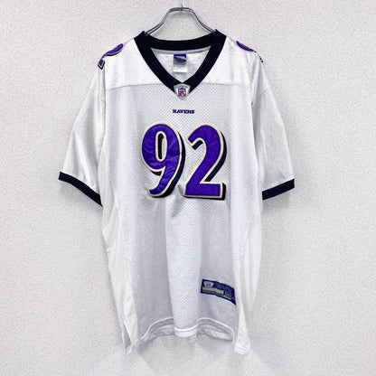 Reebok　リーボック　NFL　ボルチモアナタ　ハロティナタ　半袖Tシャツ　ゲームシャツ　白　ホワイト　50サイズ