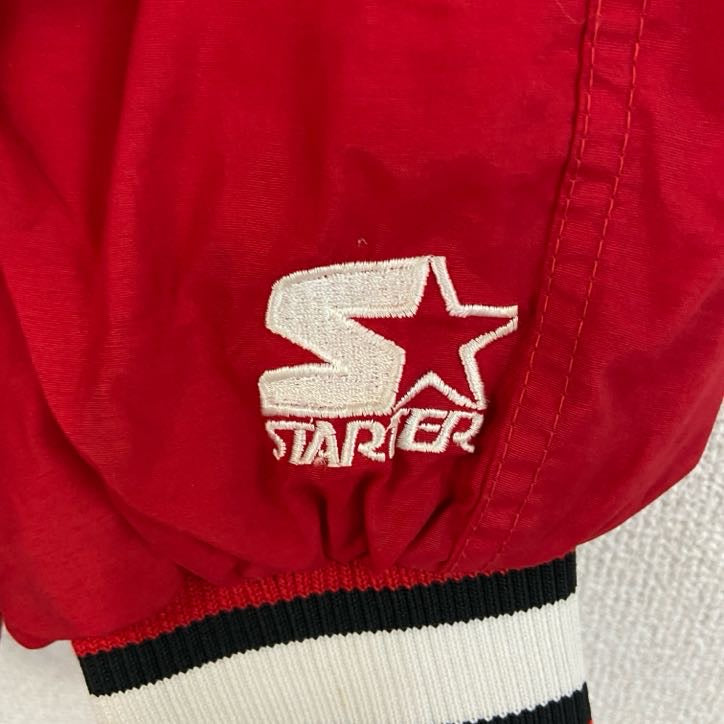 STARTER　スターター　ナイロンプルオーバージャケット　赤　レッド　Lサイズ