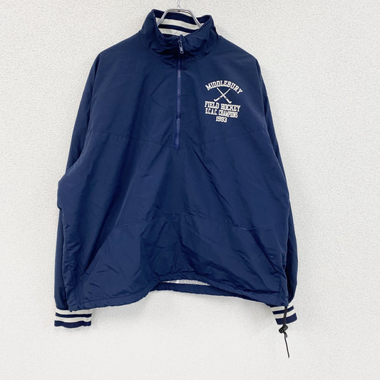 ～90s　BOATHOUSE　ボートハウス　ハーフジップナイロンプルオーバージャケット　紺　ネイビー　XLサイズ