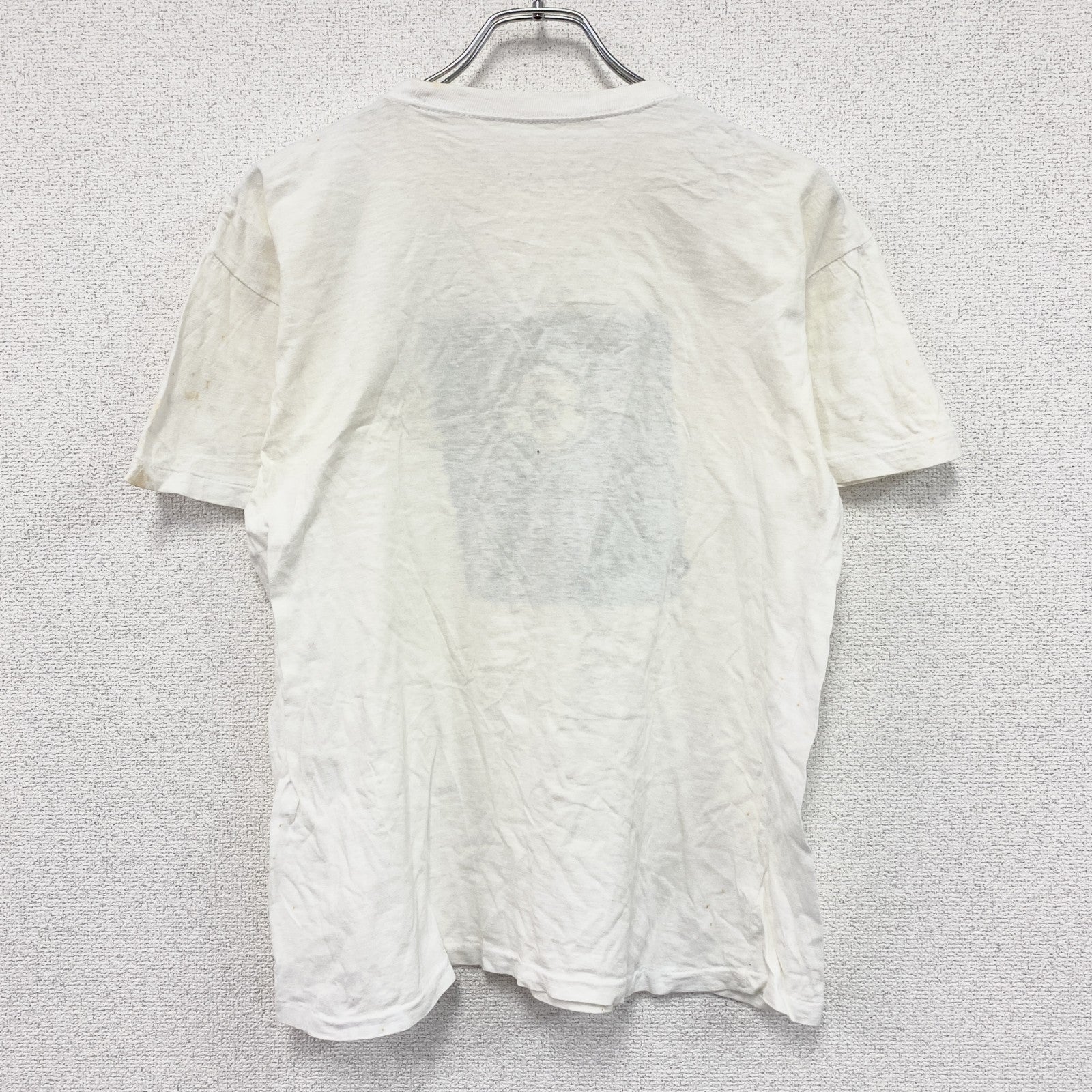 半袖プリントTシャツ　シングルステッチ　白　ホワイト