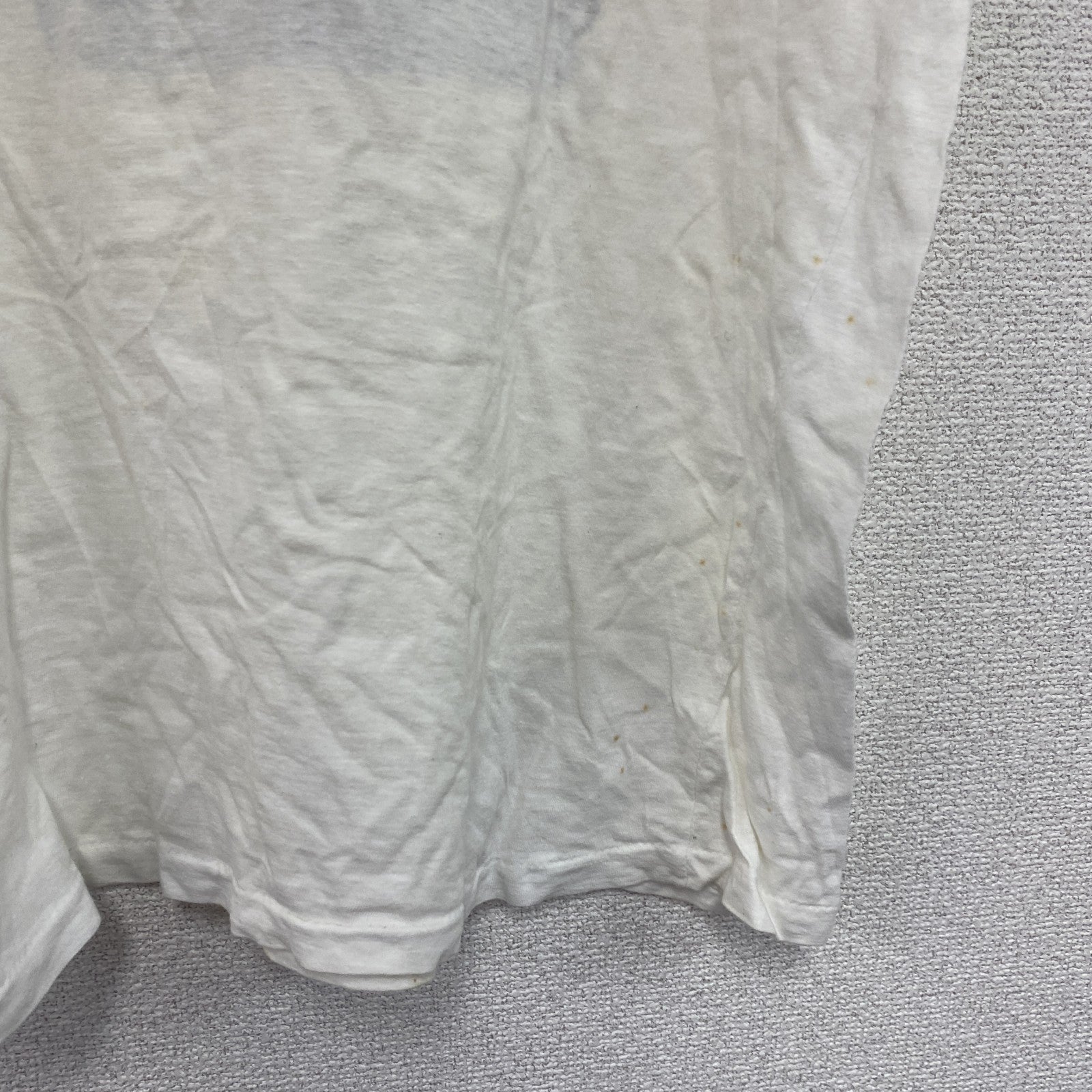 半袖プリントTシャツ　シングルステッチ　白　ホワイト