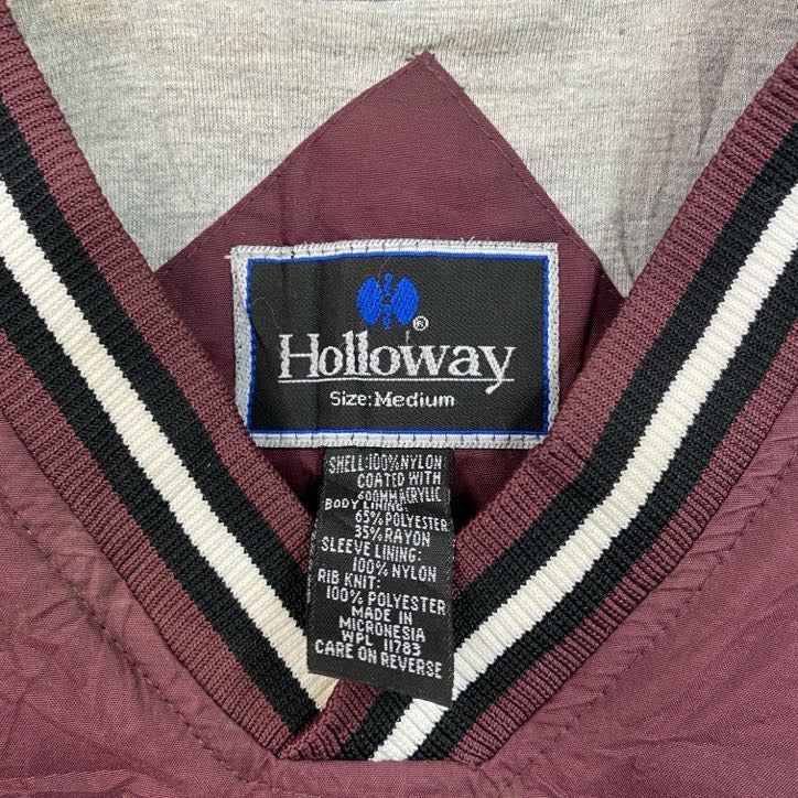 ～90s　Holloway　プルオーバーナイロンジャケット　ヴィンテージ　ボルドー　Mサイズ