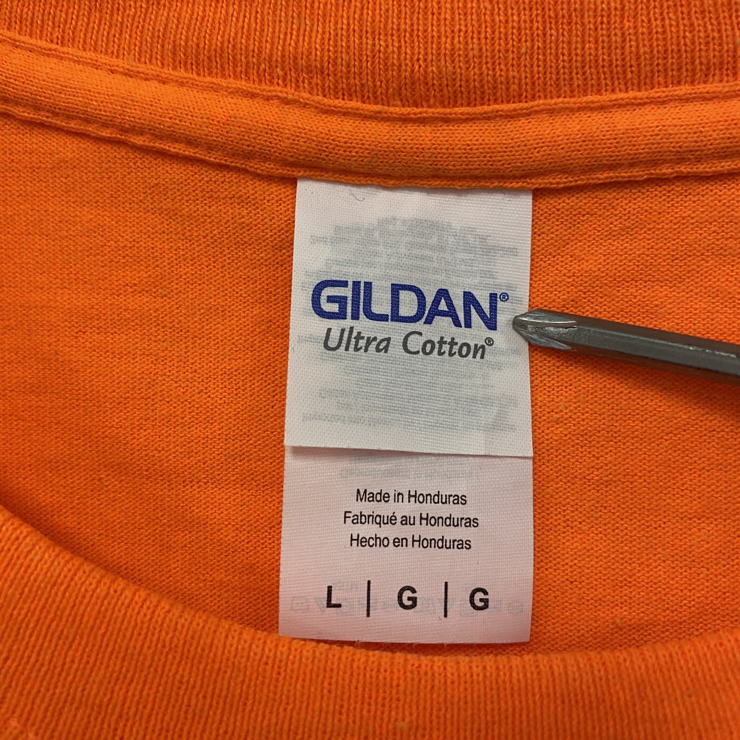 GILDAN　ギルダン　ザ・ベストワン　半袖プリントTシャツ　オレンジ　Lサイズ