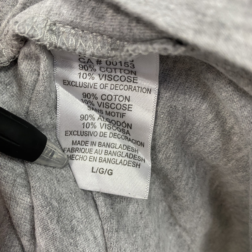 Champion　チャンピオン　半袖プリントTシャツ　英字プリント　カレッジプリント　刺繍ロゴ　現行　灰色　グレー　Lサイズ