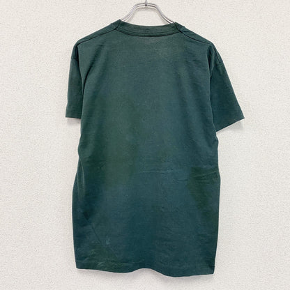 80s　FRUIT OF THE LOOM　フルーツオブザルーム　半袖プリントTシャツ　緑　グリーン　Lサイズ