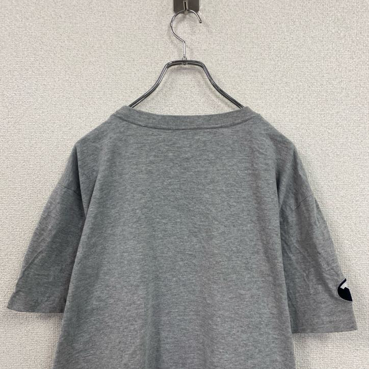 Champion　チャンピオン　半袖プリントTシャツ　英字プリント　カレッジプリント　刺繍ロゴ　現行　灰色　グレー　Lサイズ