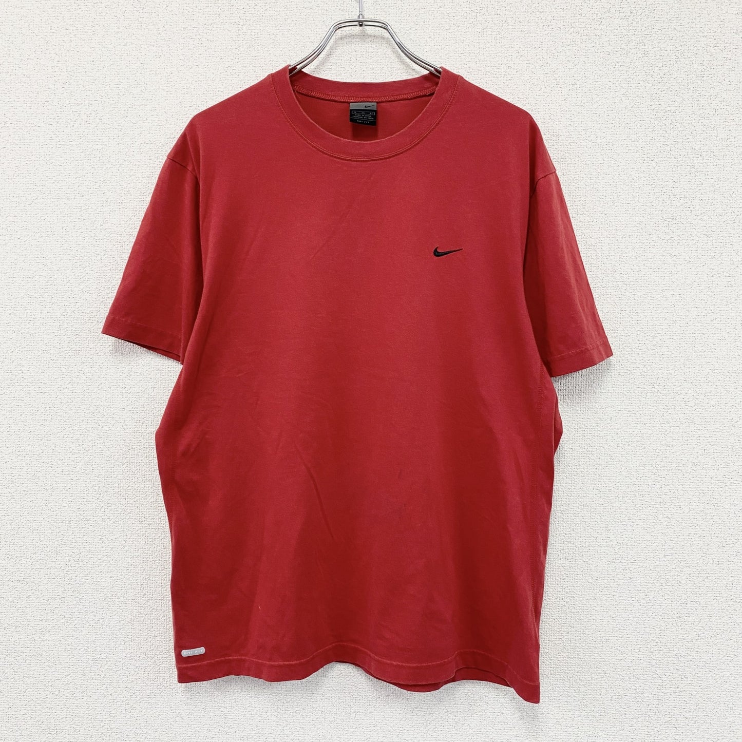 NIKE　ナイキ　DRI-FIT　半袖Tシャツ　スウッシュ　赤　レッド　XLサイズ