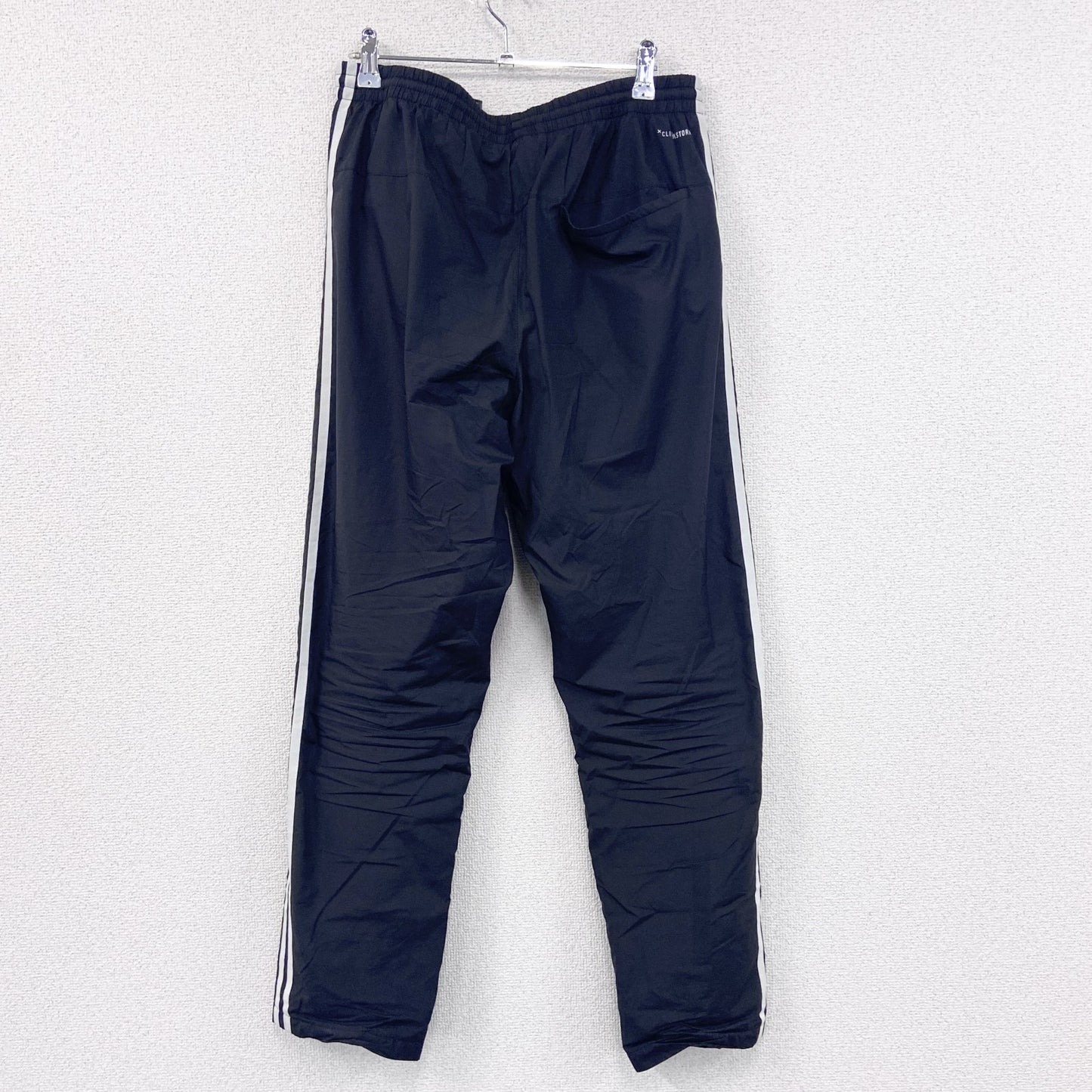 adidas　アディダス　CLIMASTORM　トラックパンツ/ジャージ　パーフォーマンスロゴ　黒　ブラック　Oサイズ