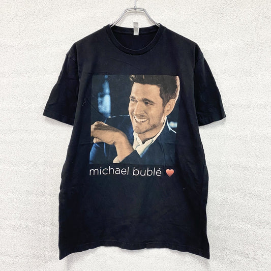 Michael Buble　マイケルブーブレ　半袖プリントTシャツ　アルバムジャケット　黒　ブラック
