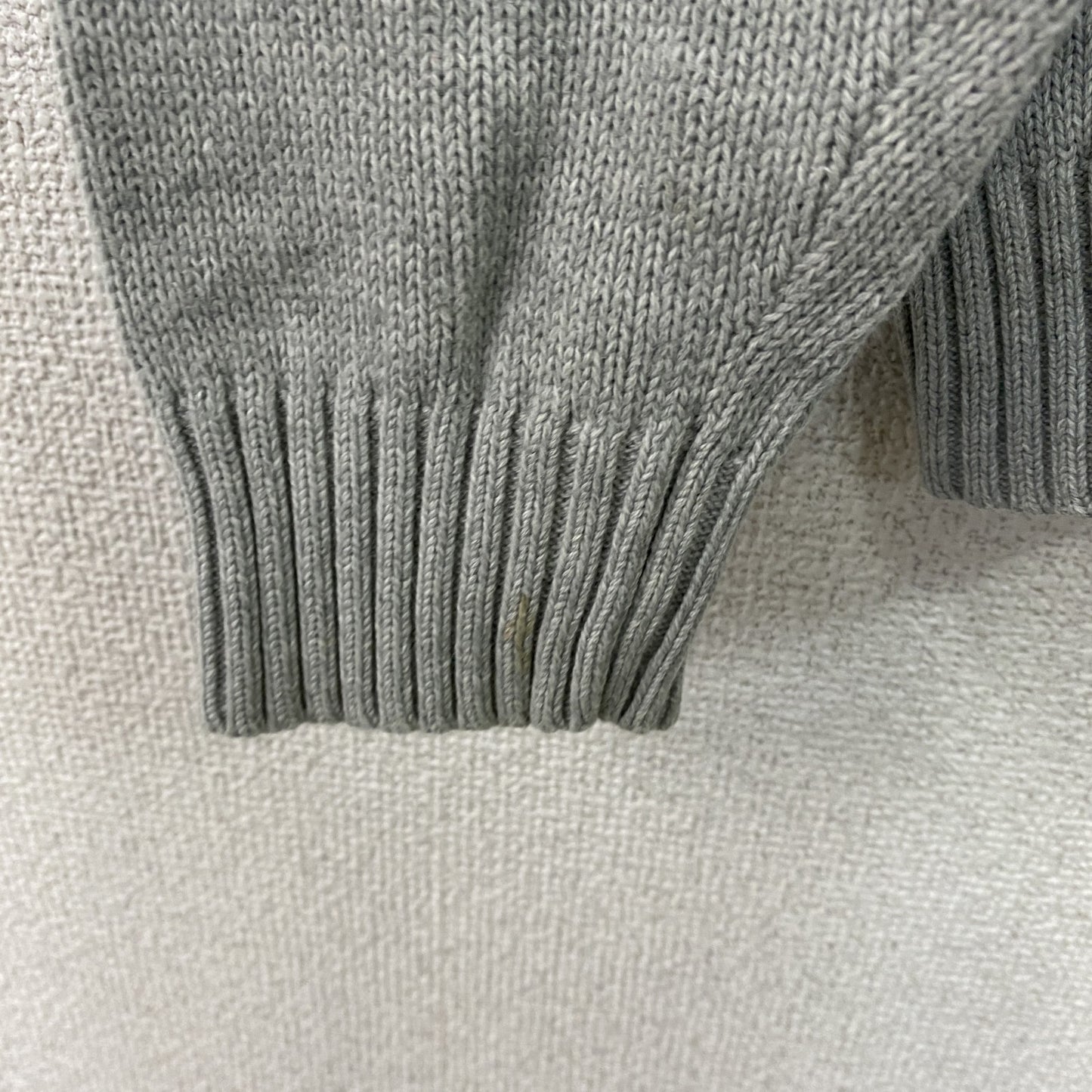 ～00s　OLD UNIQLO　オールドユニクロ　コットンニットセーター　ヴィンテージ　灰色　グレー　Lサイズ