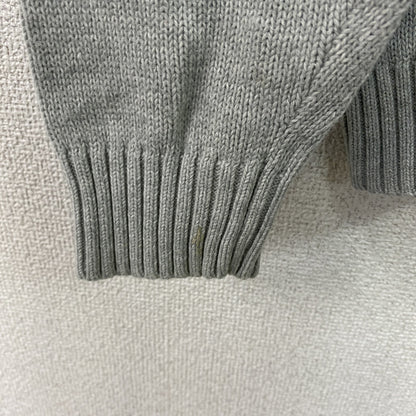 ～00s　OLD UNIQLO　オールドユニクロ　コットンニットセーター　ヴィンテージ　灰色　グレー　Lサイズ