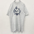 古着 used　90s　LEE　リー　半袖プリントTシャツ　USA製　霜降りカラー　ライトグレー　レトロデザイン　Lサイズ